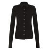 Clothing Louisa Ballou | Button Down Long Sleeve Shirt In Black