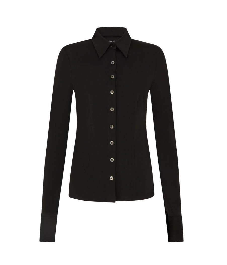 Clothing Louisa Ballou | Button Down Long Sleeve Shirt In Black