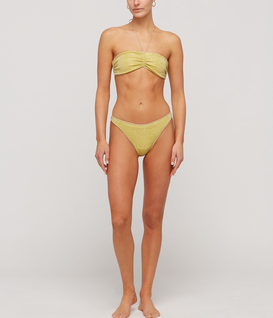 Clothing Oseree | Lumiere Bandeau Bikini In Citron