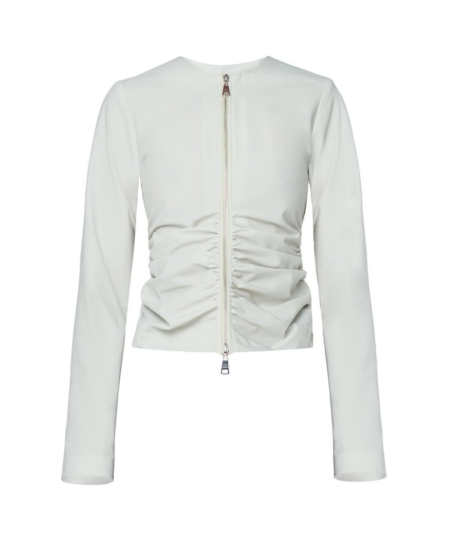 Clothing Wynn Hamlyn | Zipper Long Sleeve Top In Light Grey