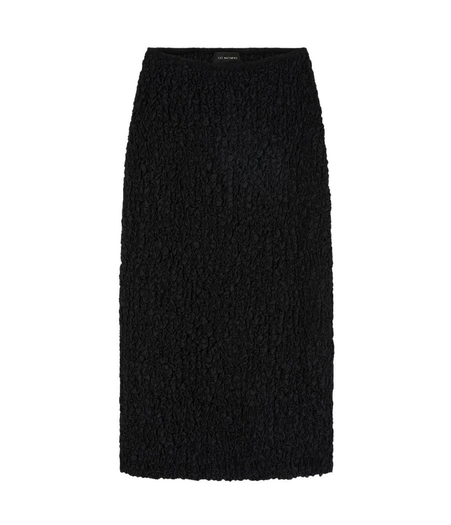 Clothing Lee Mathews | Callas Midi Skirt In Black