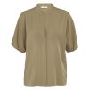 Clothing Vince | Dolman Band Collar Shirt In Artichoke