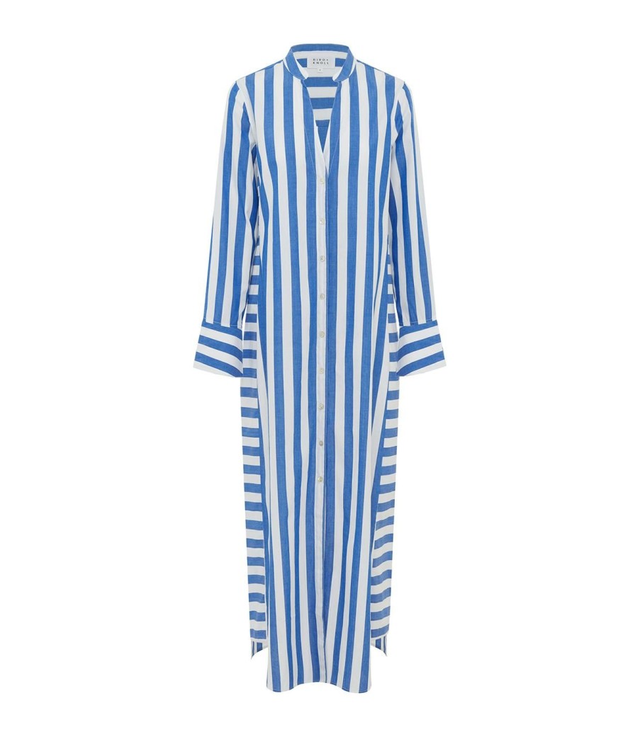 Clothing Bird and Knoll | Jude Shirt Dress In Aegean Stripe