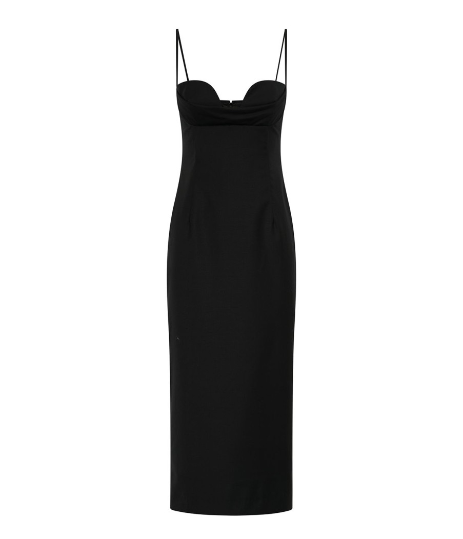 Clothing Beare Park | Cowl Neck Pencil Dress In Black