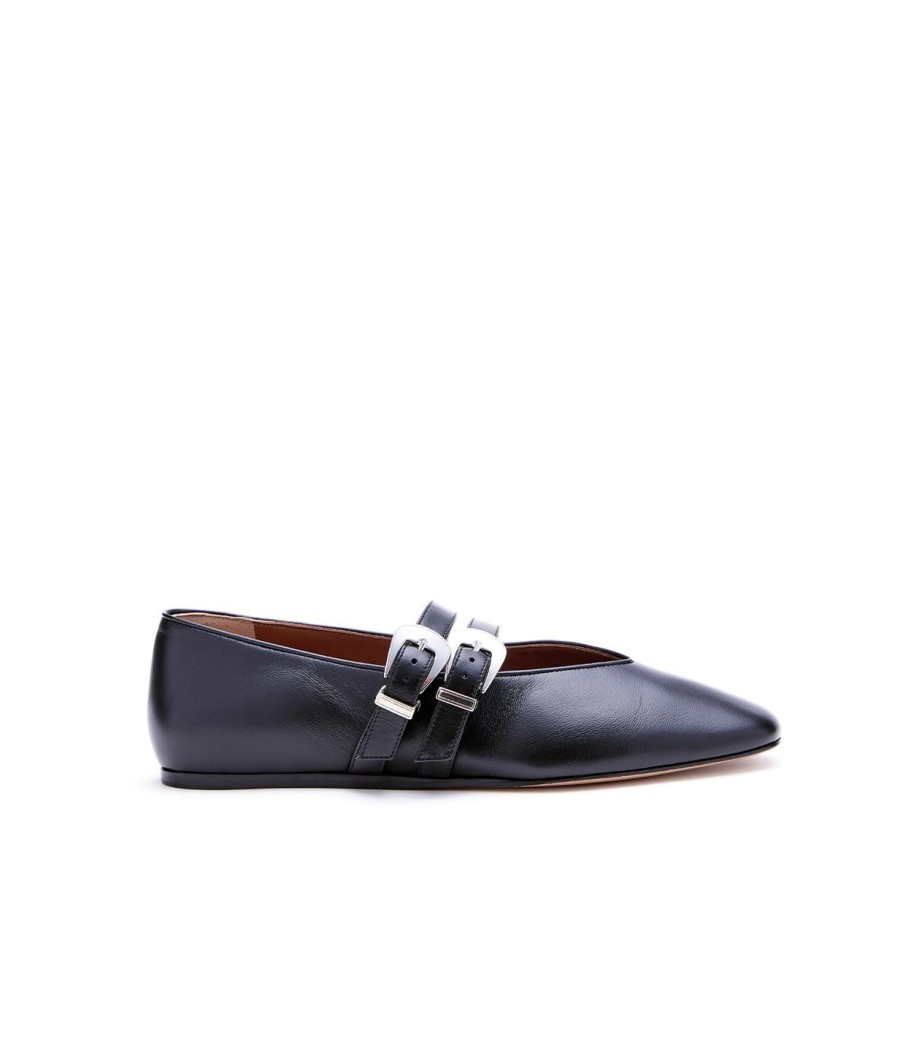 Shoes Le Monde Beryl | Claudia Leather Slipper In Black