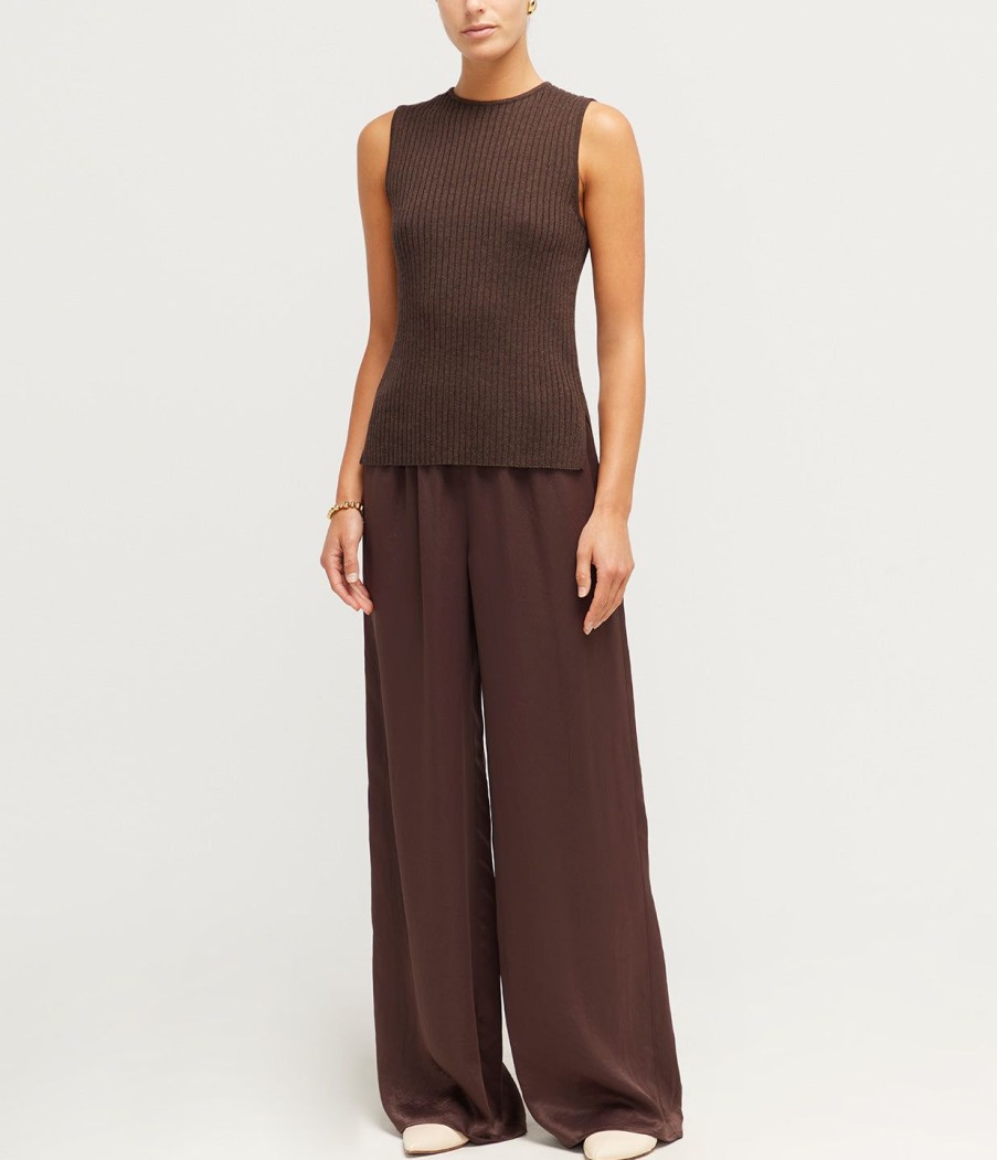 Clothing Friends with Frank | Diane Triacetate Pants In Chocolate