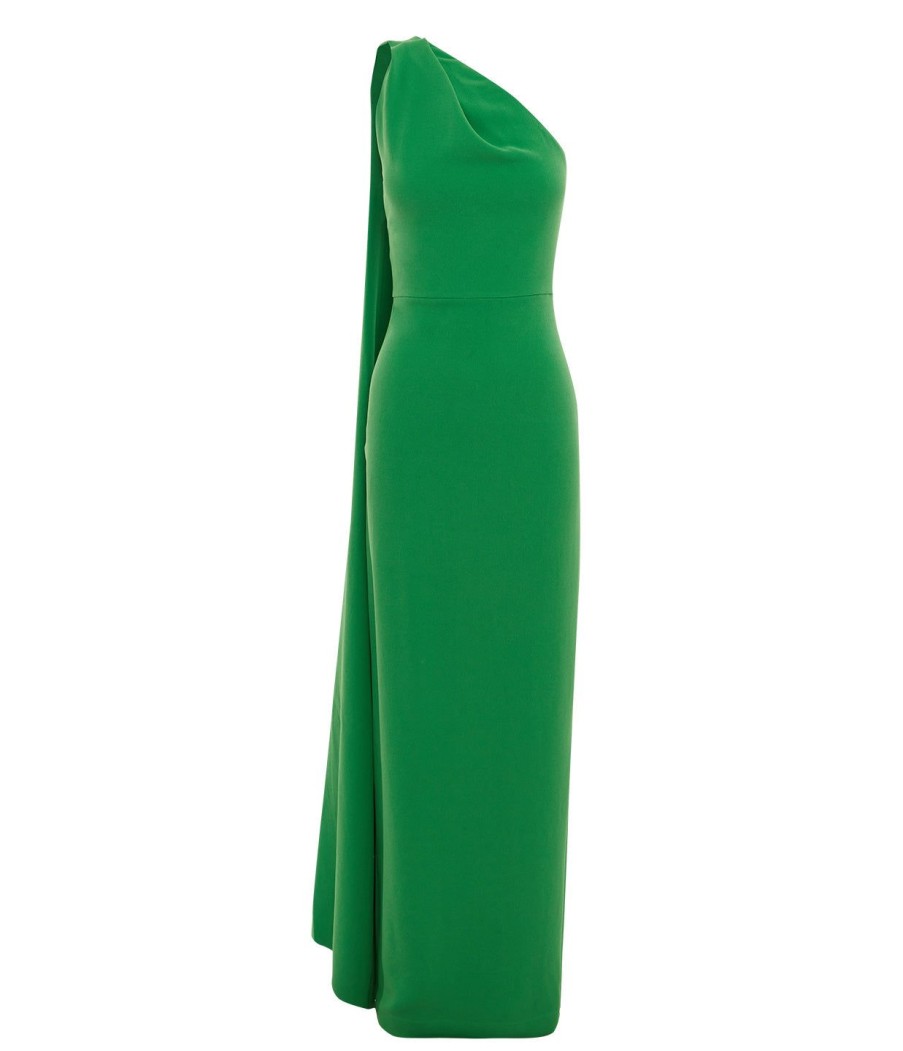 Clothing Solace London | Demi Woven Crepe Dress In Bright Green