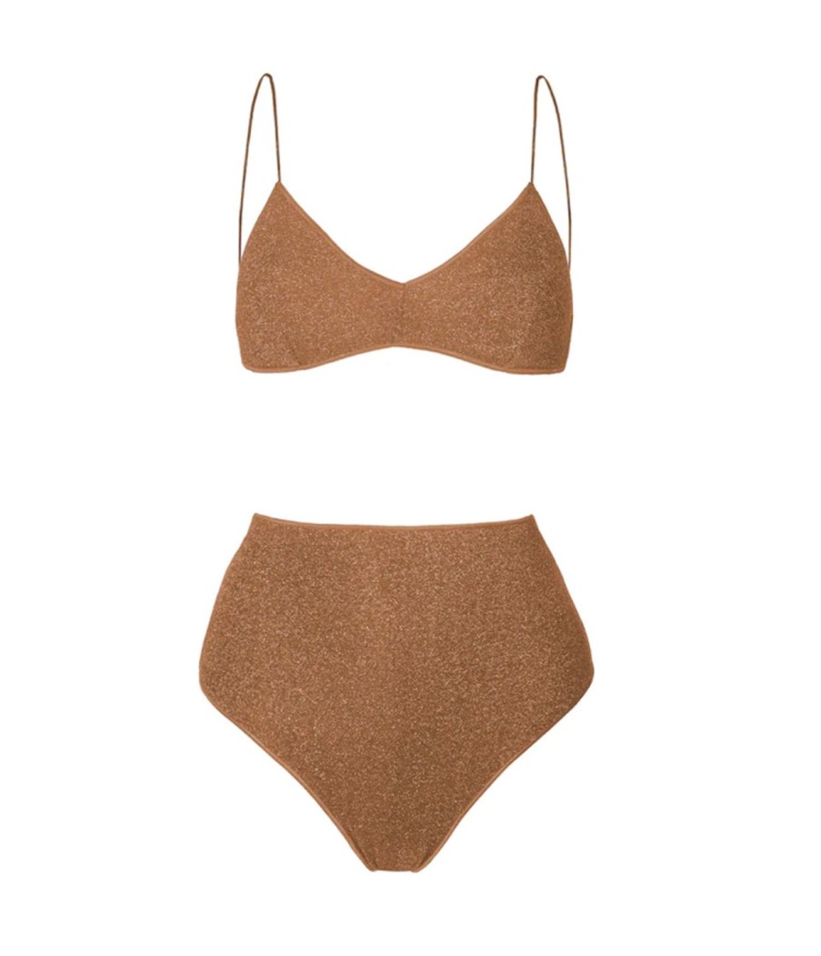 Clothing Oseree | Lumiere High Waisted Bikini In Toffee