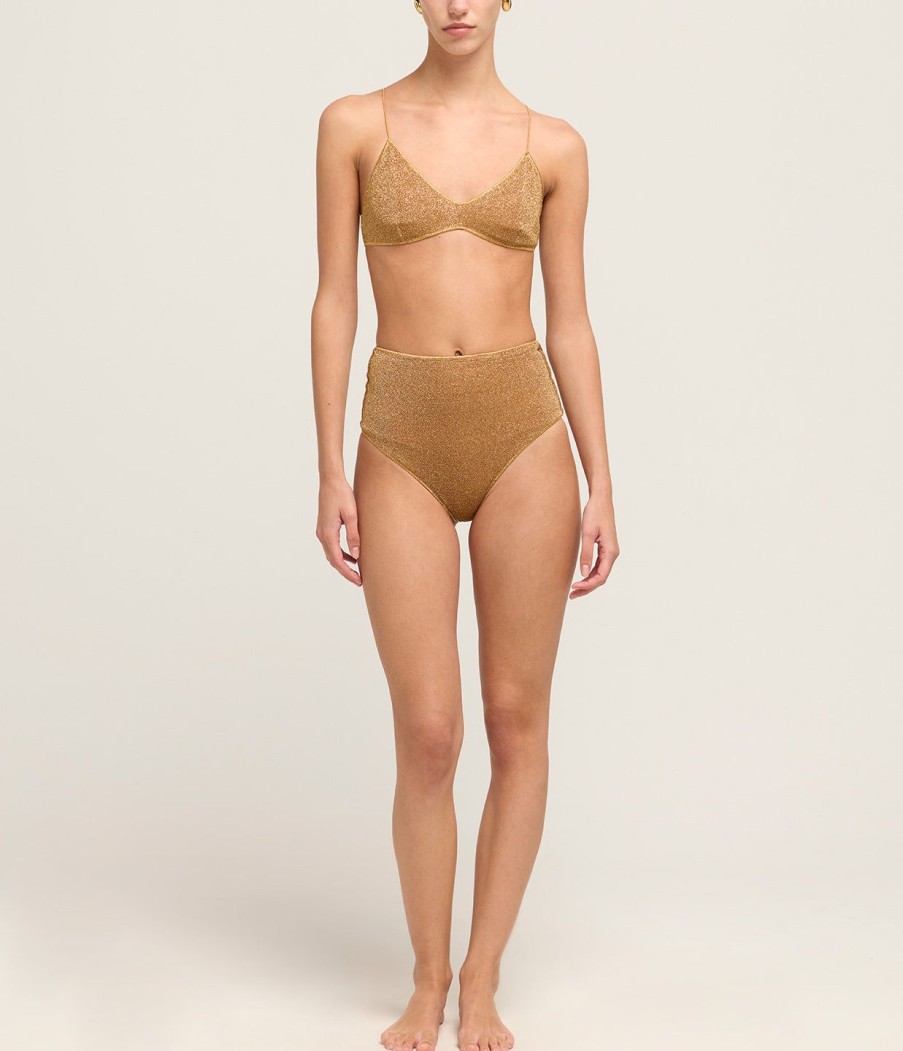 Clothing Oseree | Lumiere High Waisted Bikini In Toffee