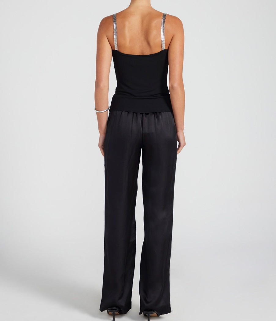 Clothing Michael Lo Sordo | Drape Sleeveless Camisole Top In Black