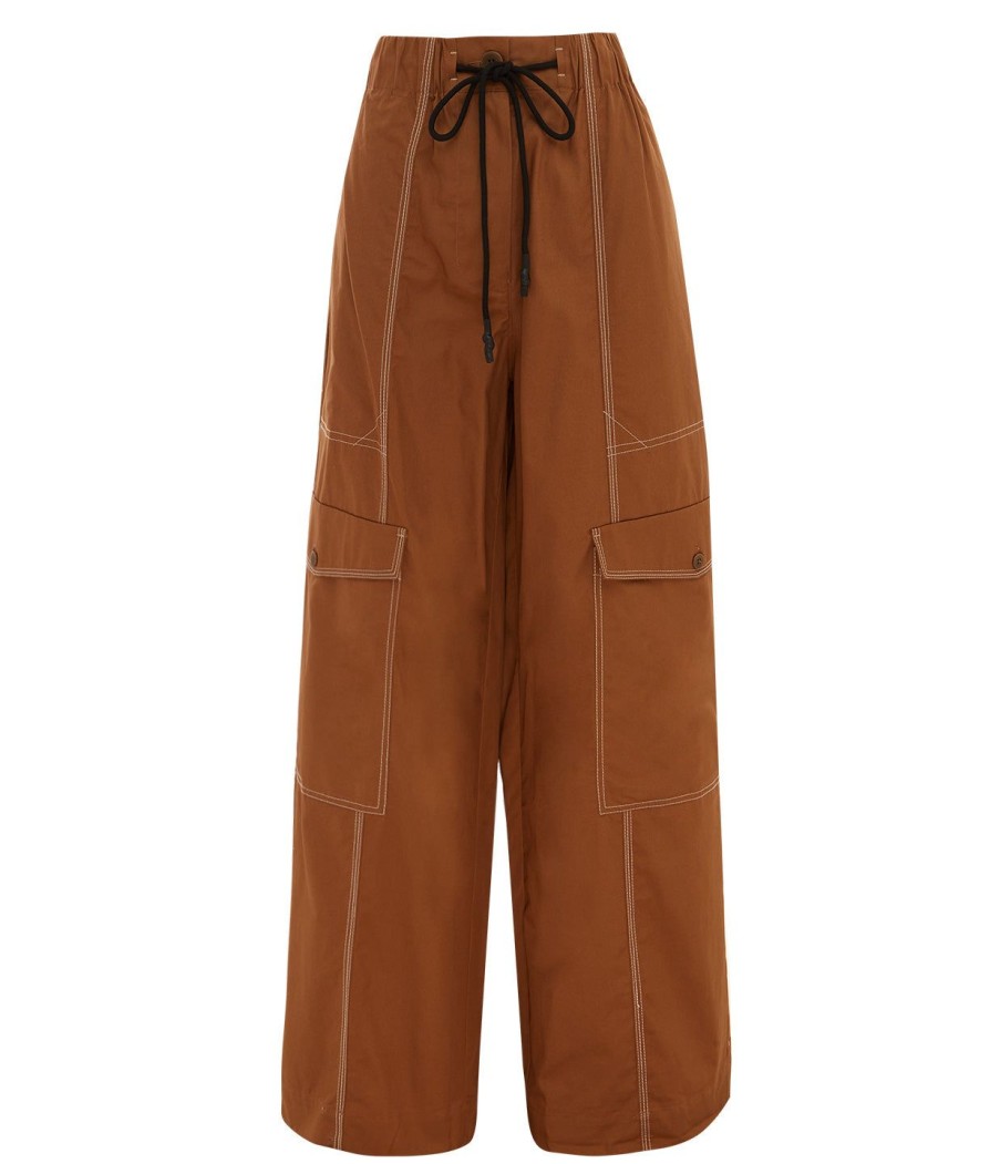 Clothing Lee Mathews | Maddy Relaxed Cargo Pant In Walnut