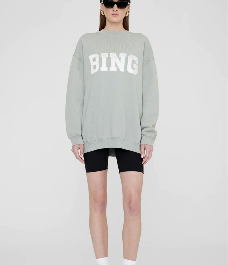 Clothing Anine Bing | Tyler Sweatshirt In Sage Green