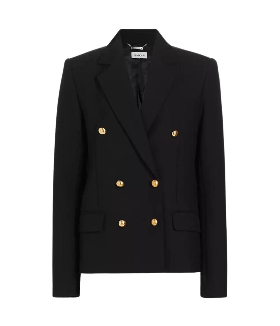 Clothing Simkhai | Becky Double Breasted Blazer In Black