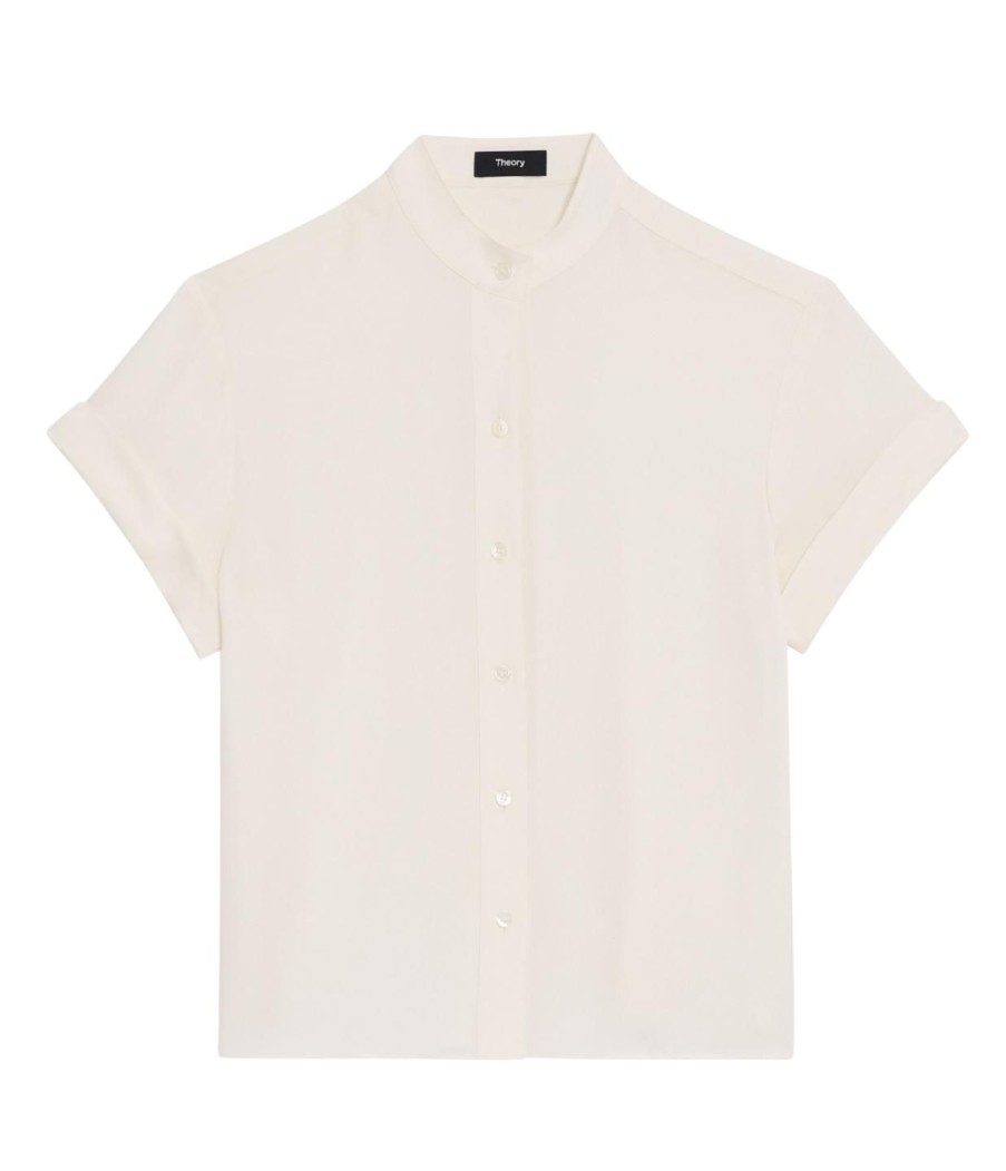 Clothing Theory | Military Silk Shirt In Ivory