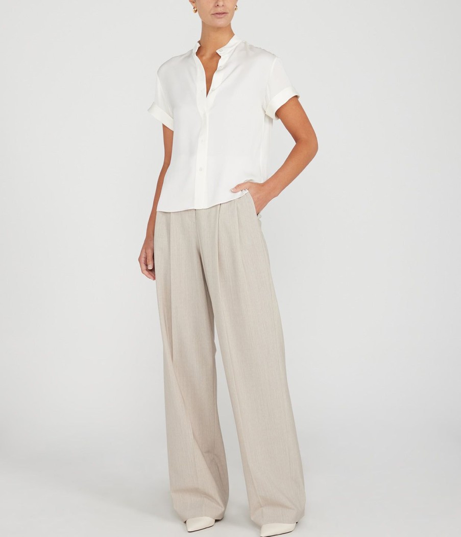 Clothing Theory | Military Silk Shirt In Ivory