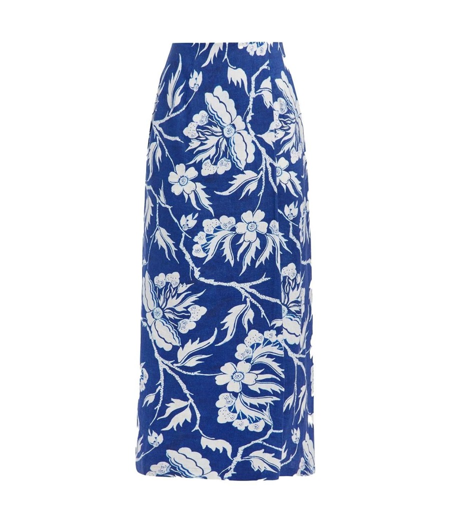 Clothing Mara Hoffman | Sunja Maxi Skirt In Navy White