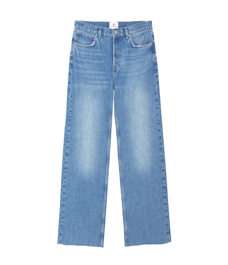 Clothing Anine Bing | Hugh Wide Leg Jeans In Panama Blue