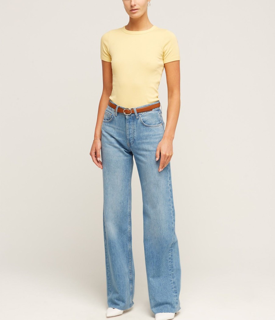 Clothing Anine Bing | Hugh Wide Leg Jeans In Panama Blue