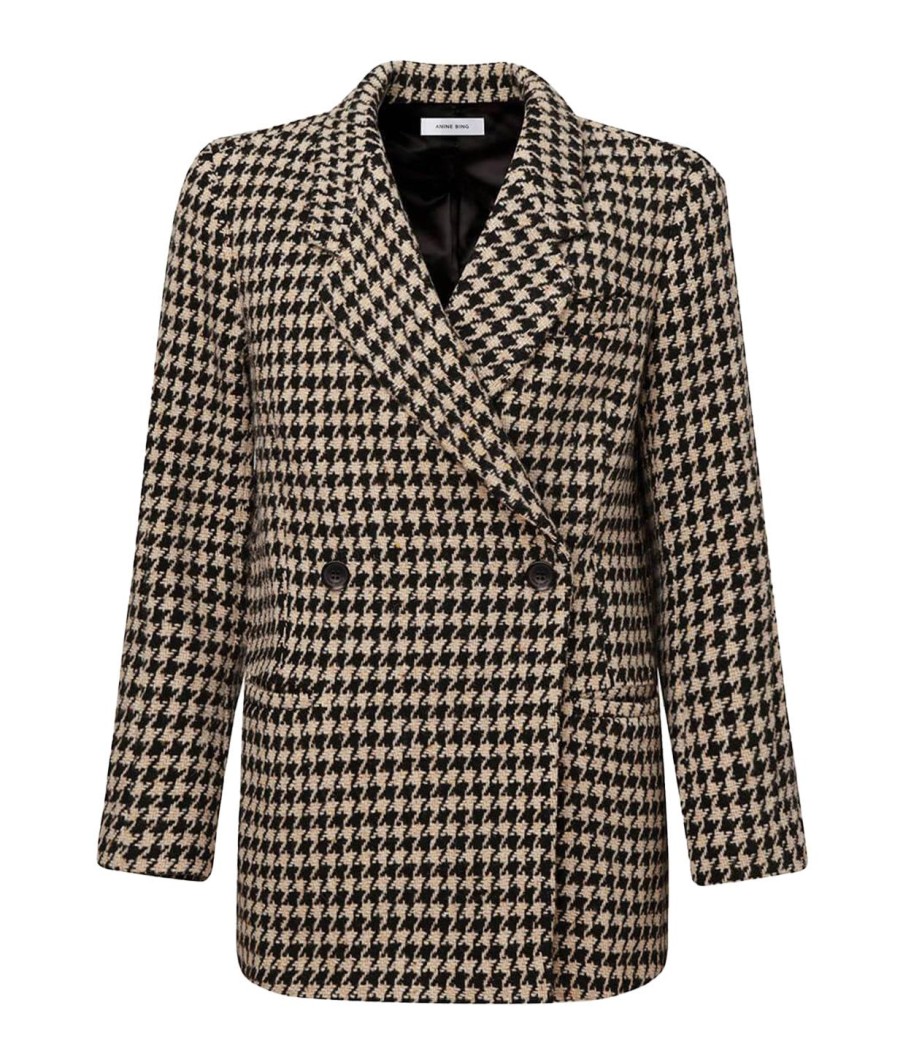 Clothing Anine Bing | Kaia Blazer In Houndstooth