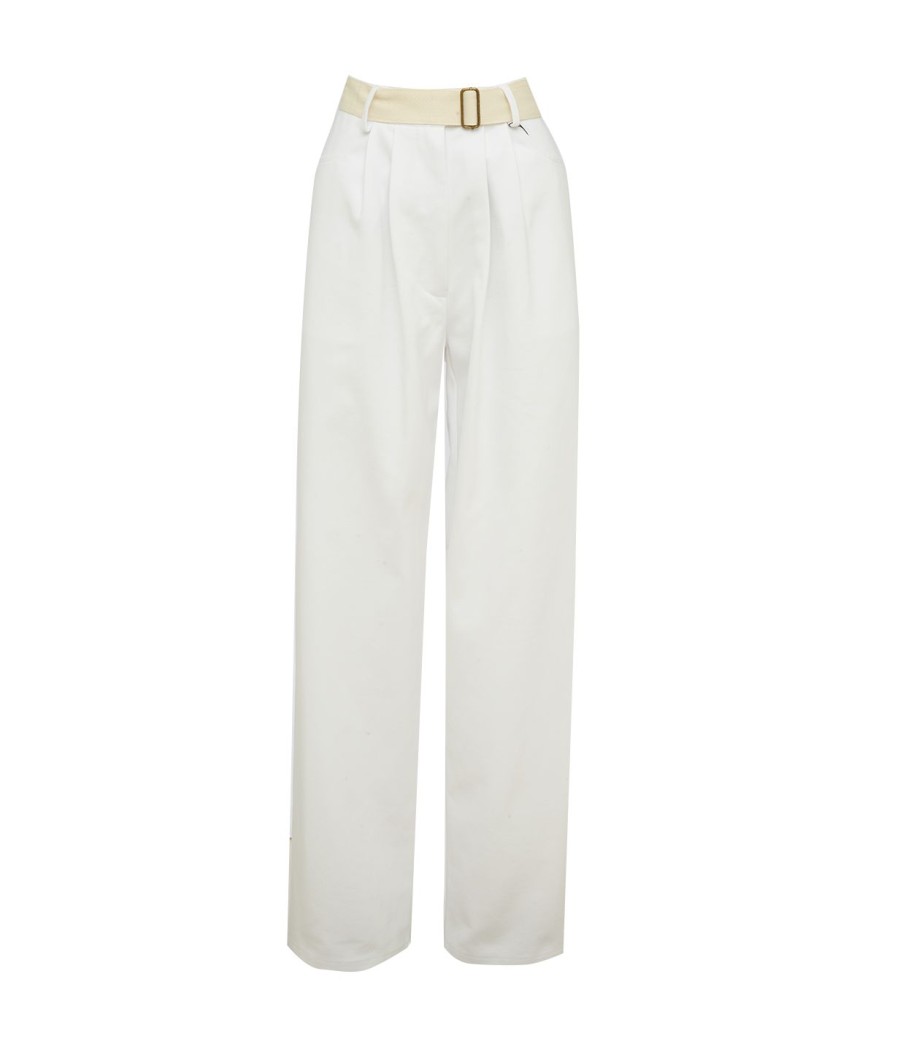 Clothing Albus Lumen | Wide Leg Tailored Jeans In White