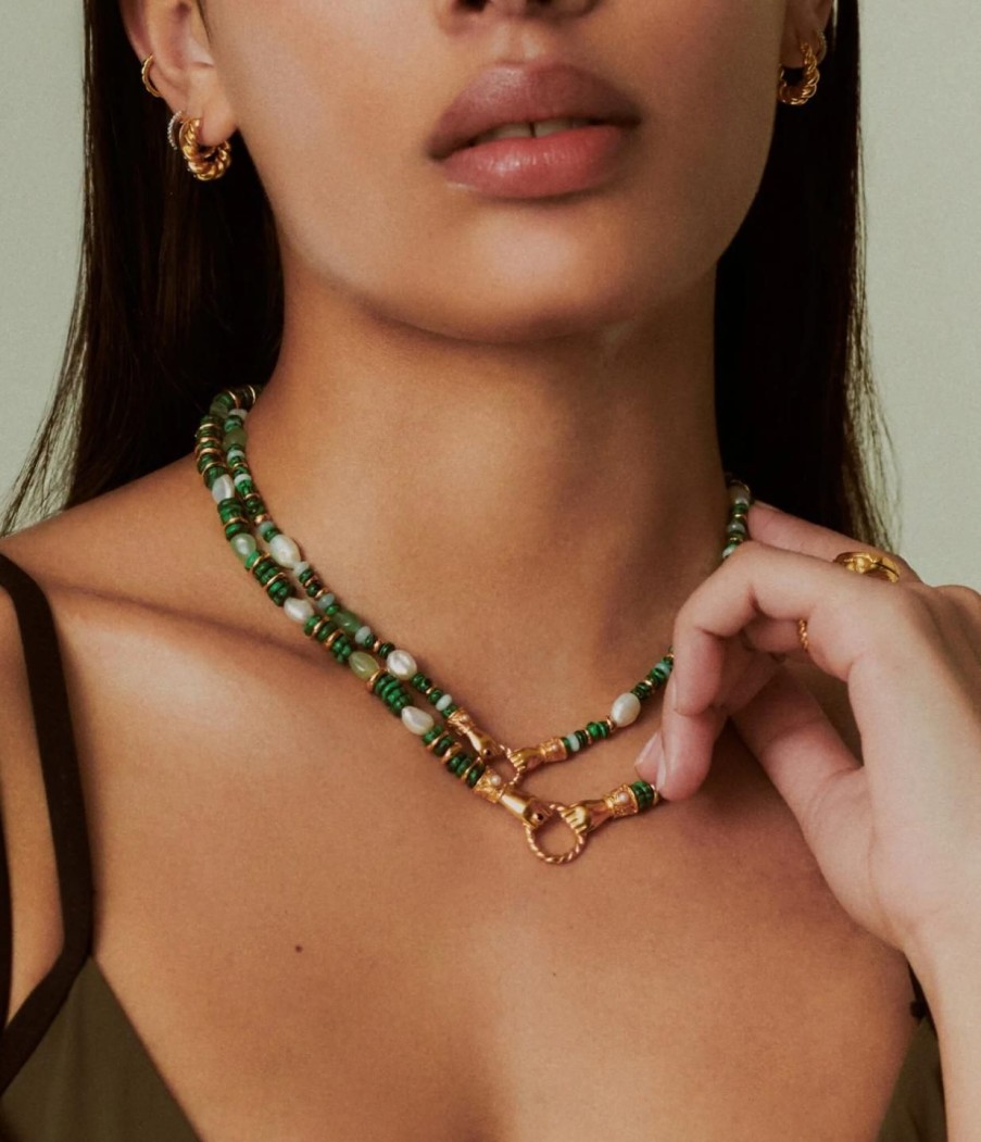 Accessories Missoma | Harris Reed X Missoma In Good Hands Beaded Chunky Necklace In Gold And