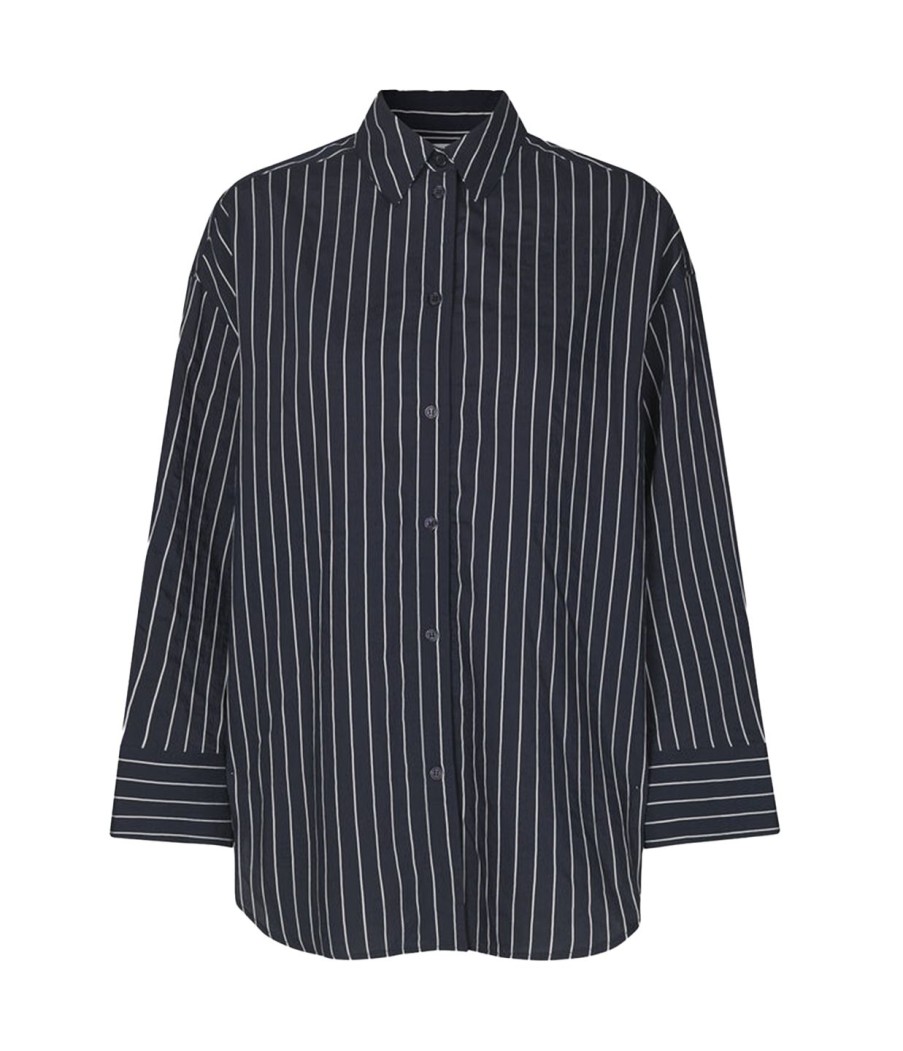 Clothing Samsoe Samsoe | Marika Oversized Shirt In Salute Stripe