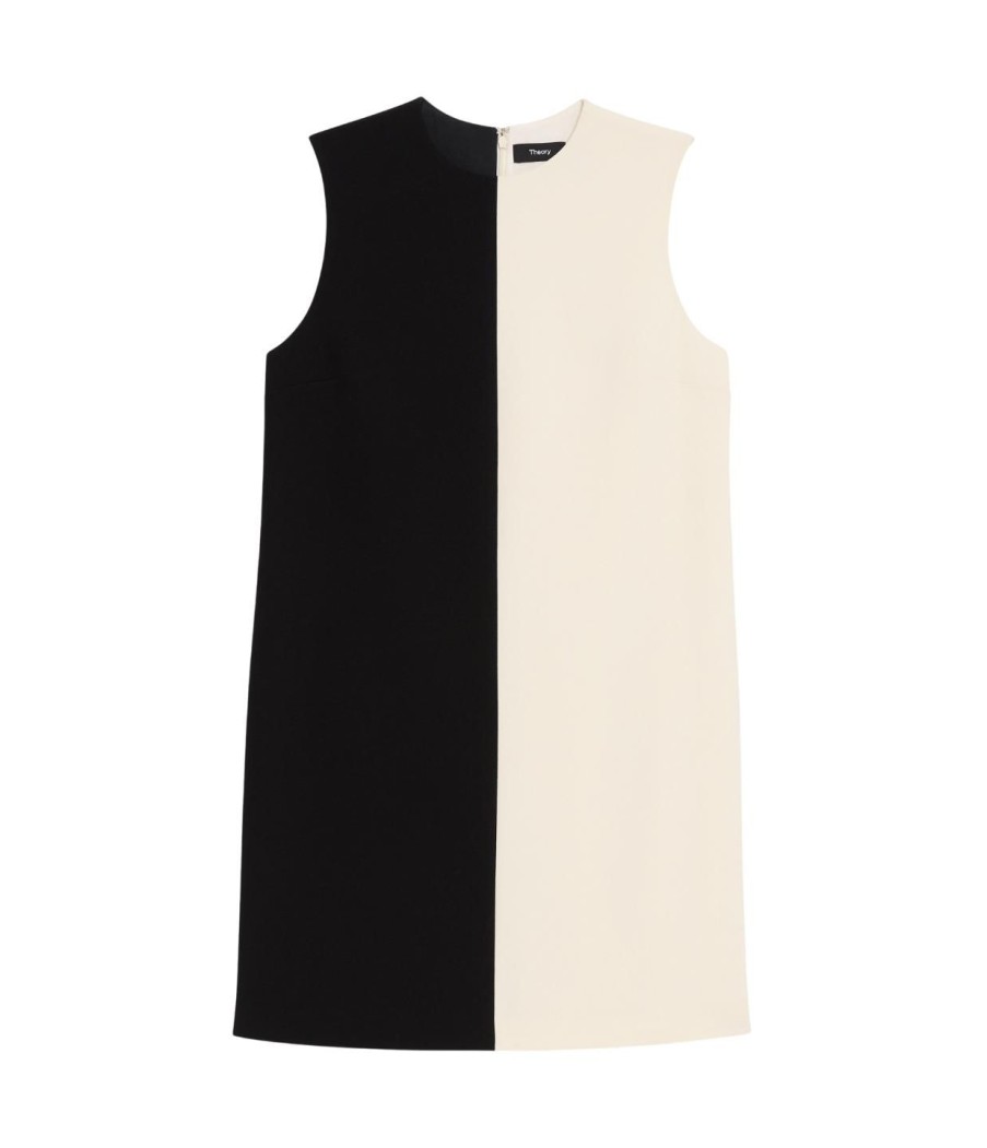 Clothing Theory | Contrast Mini Dress In Black And Rice