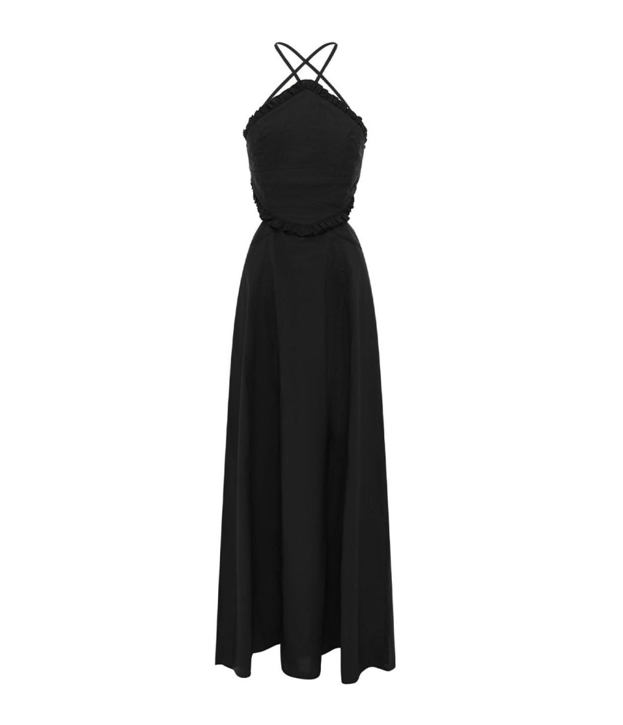 Clothing Bird and Knoll | Lyla Cut Out Dress In Black