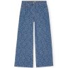 Clothing Ganni | Jacquard Denim Pants In Mid Blue Stone