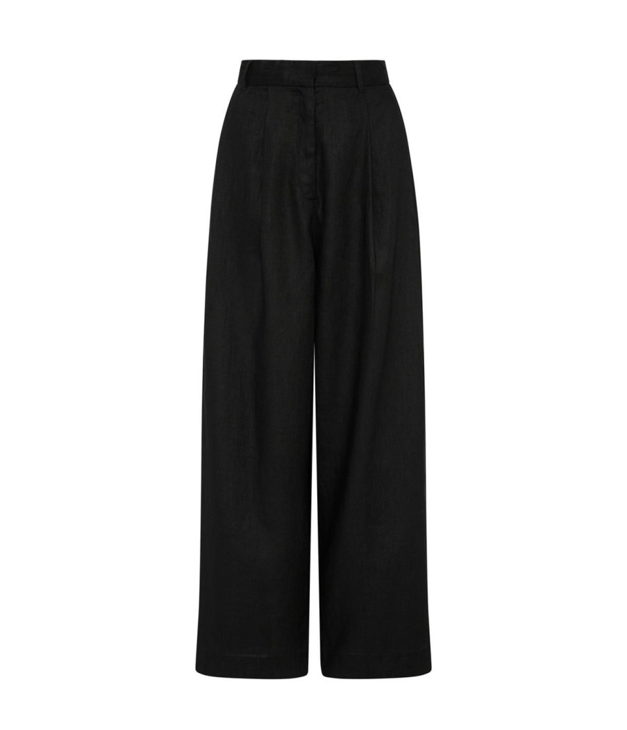 Clothing Posse | Wyatt Linen Trouser In Black