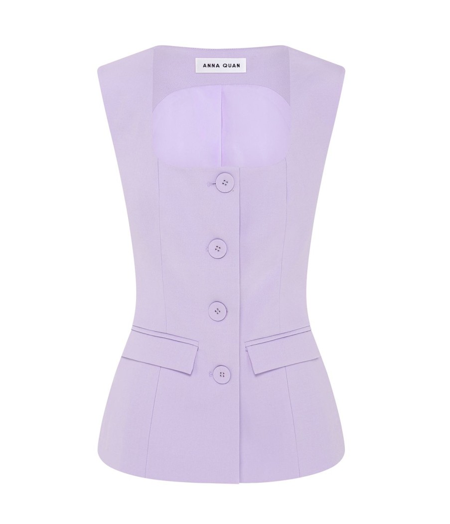 Clothing Anna Quan | Antonella Corset Top In Lilac