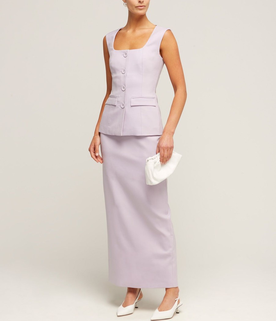 Clothing Anna Quan | Antonella Corset Top In Lilac