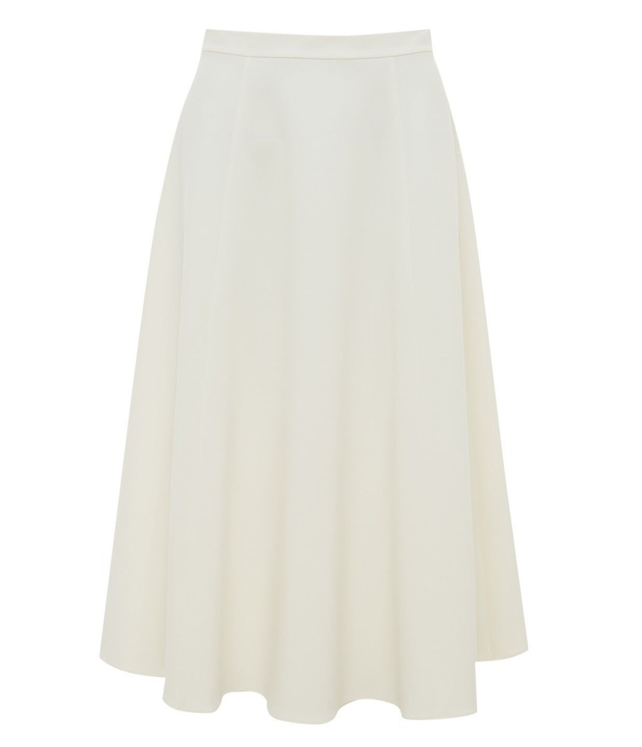 Clothing Theory | Round Tailored Skirt In Ivory