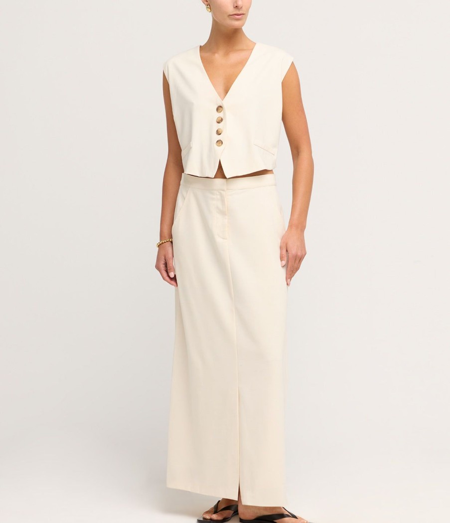 Clothing Solaqua | Clemence Skirt In Ivory