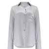 Clothing Vince | Relaxed Long Sleeve Blouse In Silverstone