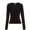 Clothing Flore Flore | Max Fitted Long Sleeve Tee In Black