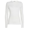 Clothing Agolde | Shona Long Sleeve Fitted Tee In White