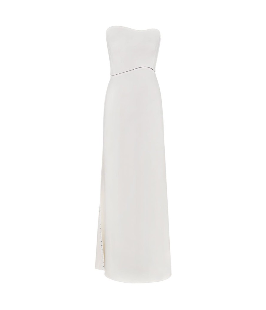 Clothing Anna October | Fiona Strapless Maxi Dress In White