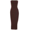 Clothing Flore Flore | Liv Strapless Dress In Choco Plum