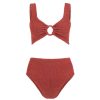 Clothing Hunza G | Nadine Hoop Bikini In Metallic Rosewood