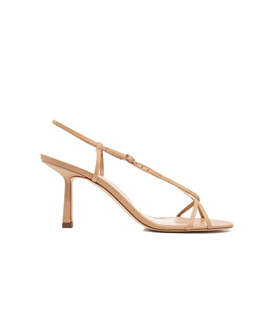 Shoes Studio Amelia | Entwined Strappy Heel In Beige