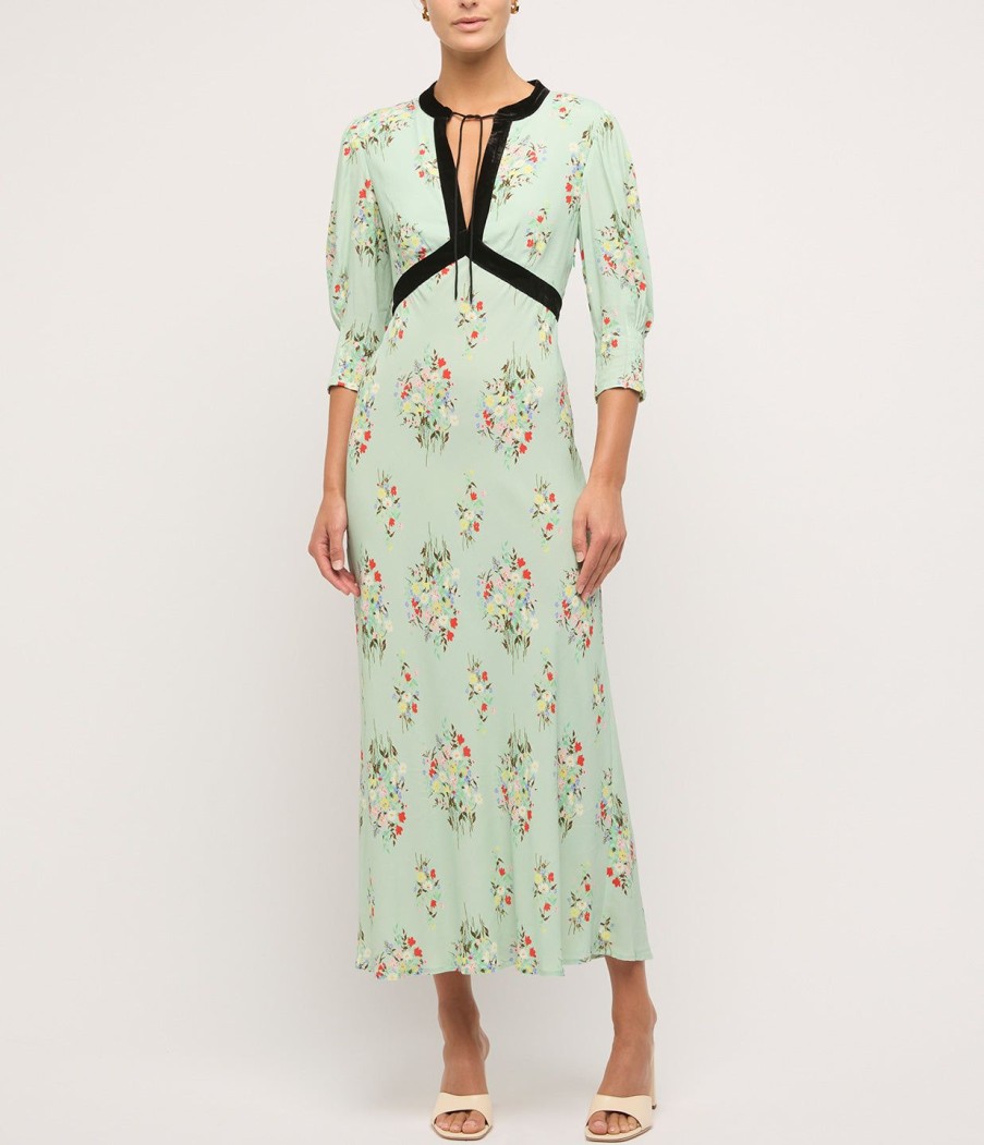 Clothing Rixo | Petra Dress In Mint Vintage Bunch