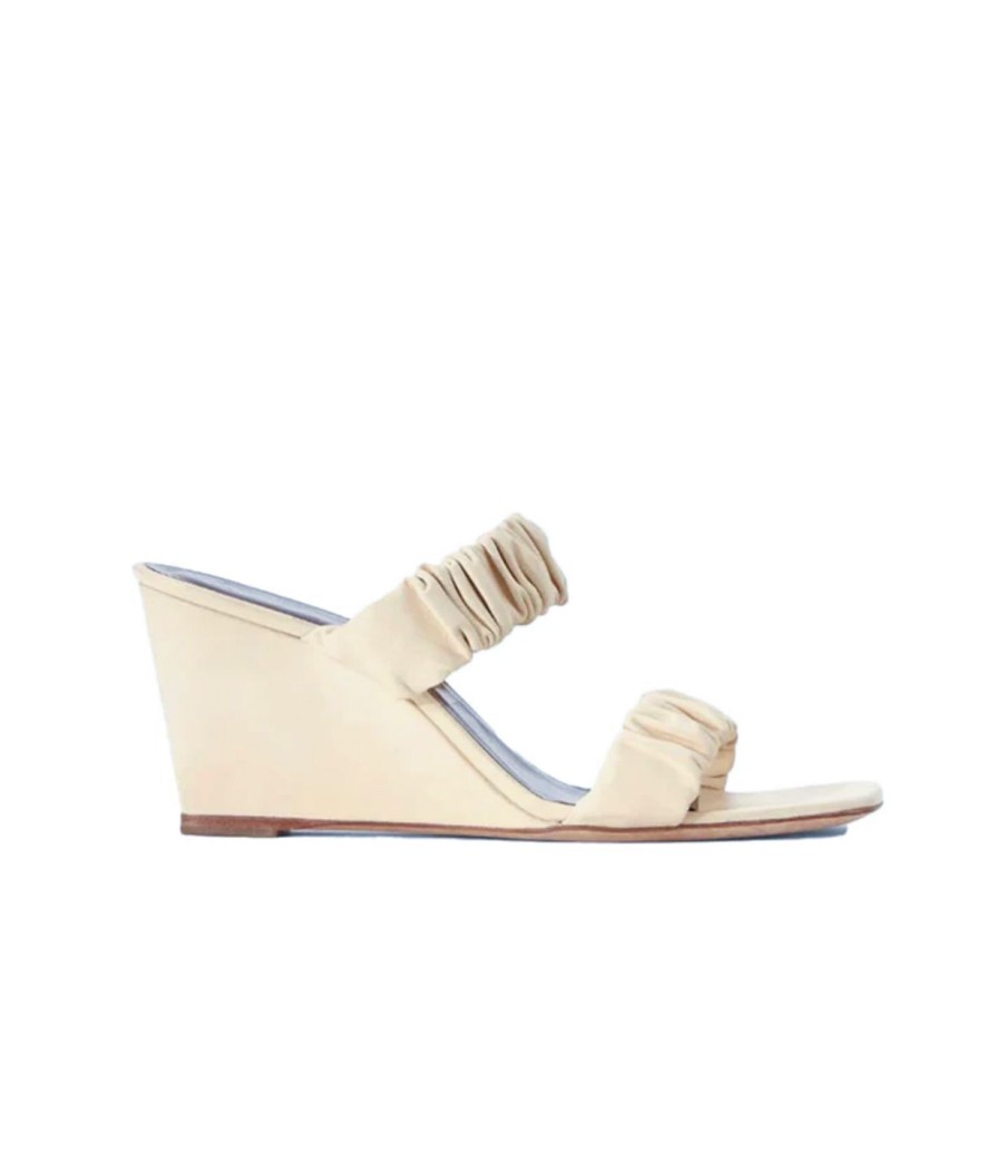 Shoes Staud | Frankie Wedge Sandal In Cream