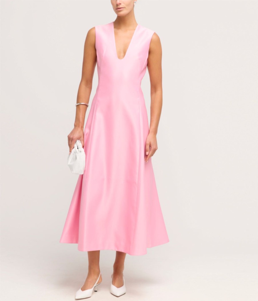 Clothing LEO LIN | Nicola Midi Dress In Bubblegum