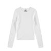 Clothing Flore Flore | Max Fitted Long Sleeve Tee In White