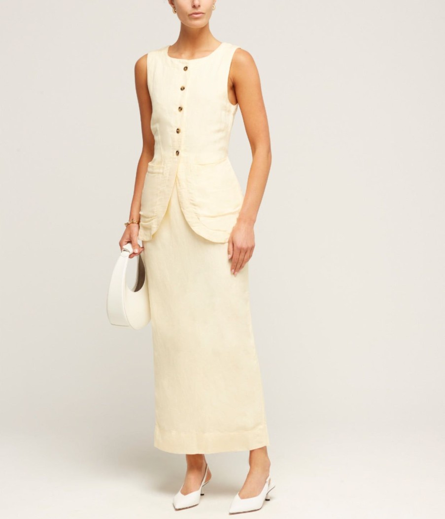 Clothing Posse | Emma Pencil Skirt In Butter