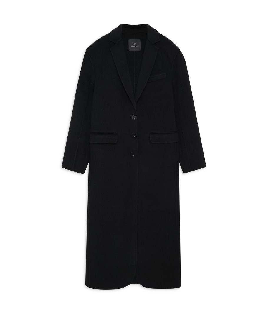 Clothing Anine Bing | Quinn Cashmere Blend Coat In Black