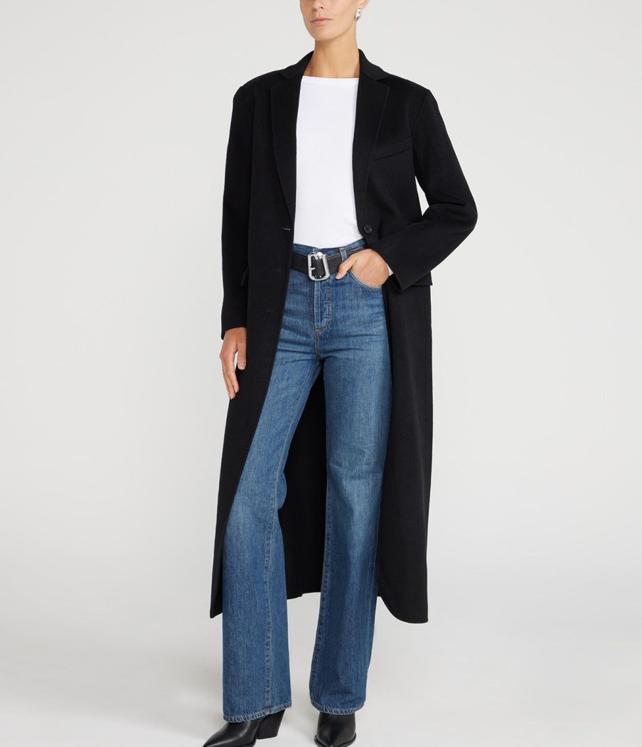 Clothing Anine Bing | Quinn Cashmere Blend Coat In Black