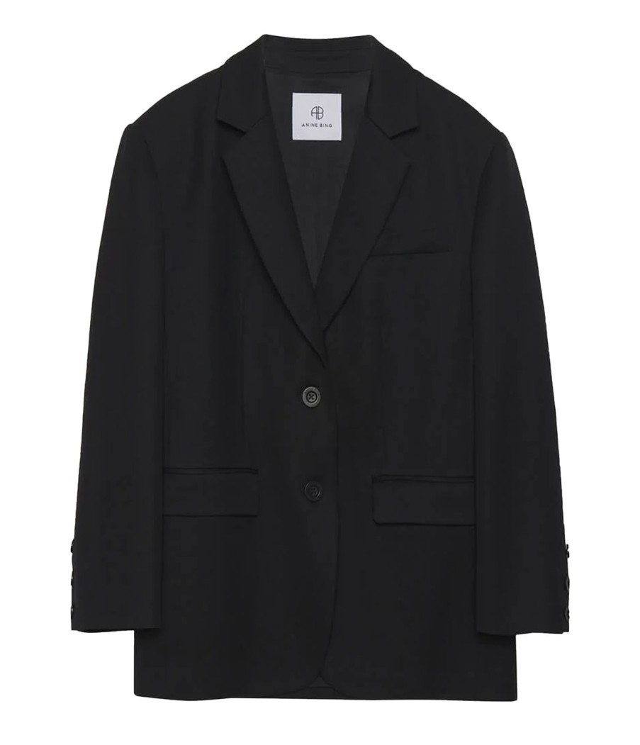 Clothing Anine Bing | Classic Single Breasted Blazer In Black