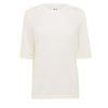 Clothing Allude | Round Neck Wool T-Shirt In Ivory